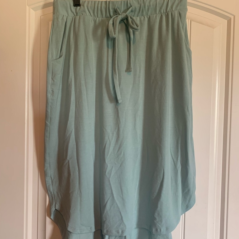Mint green skirt